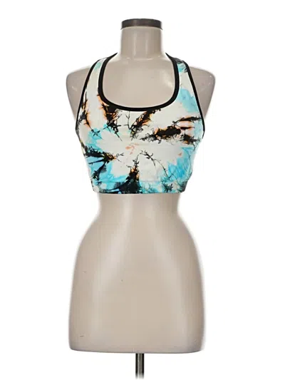 Pre-owned Nikibiki Tank Top Teal Halter Neckline Tops In Blue