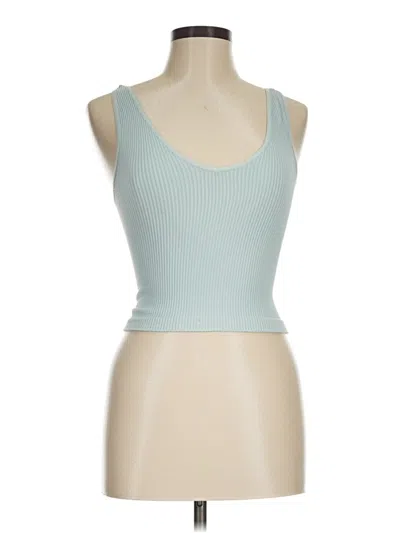 Pre-owned Nikibiki Tank Top Teal Strapless Neckline Tops In Blue