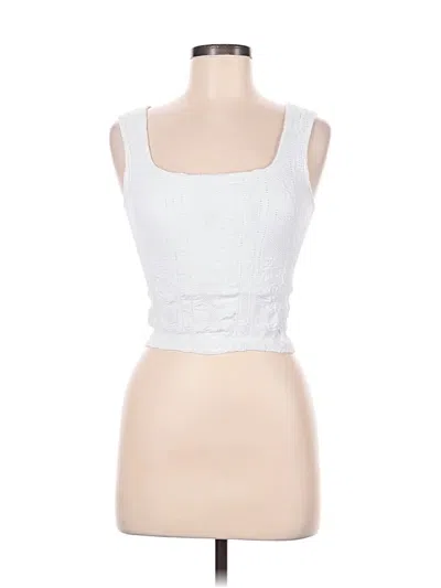 Pre-owned Nikibiki Tank Top White Strapless Neckline Tops