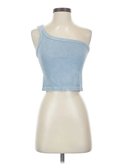Pre-owned Nikibiki Tube Top Blue One Shoulder Neckline Tops