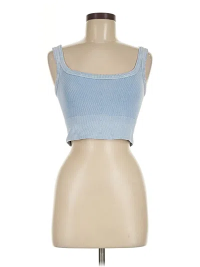 Pre-owned Nikibiki Tube Top Blue Strapless Neckline Tops
