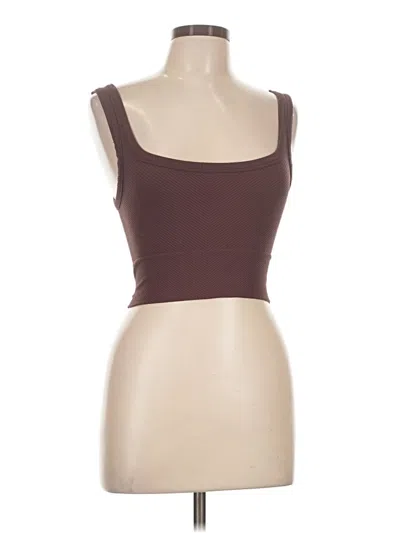Pre-owned Nikibiki Tube Top Brown Strapless Neckline Tops