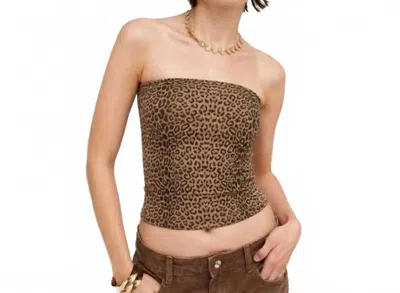 Nikibiki Wild And Seamless Tube Top In Leopard In Multi