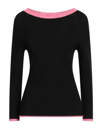 Niki.t Niki. T Woman Sweater Black Size L Viscose, Acrylic, Elastane