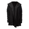 Nikka Place Women's Wool Hooded Cardigan Jacket With Pockets In Black In Black