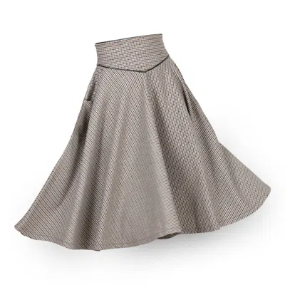Nikka Place Women's Flare Wool Skirt With High Waist In Pepite Colour