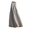 Nikka Place Women's Grey Oversized Linen Kaftan Dress With Pockets In Gray Melange In Grey