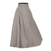 Nikka Place Women's Wool A-line Skirt With High Waist And Pockets In Pepite Colour