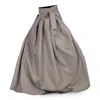 Nikka Place Women's Wool Maxi Skirt With High Waist And Bow In Pepite Colour