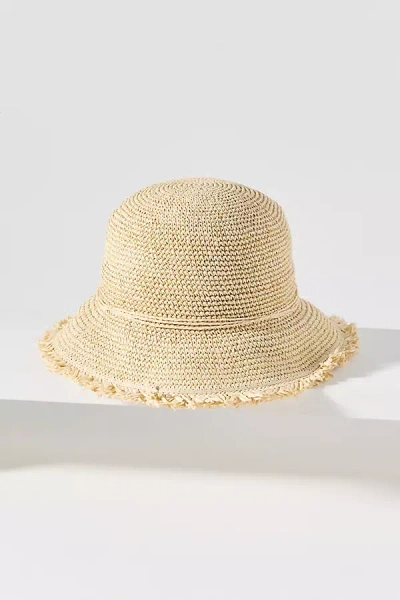 Nikki Beach Arianna Raffia Bucket Hat In Sand
