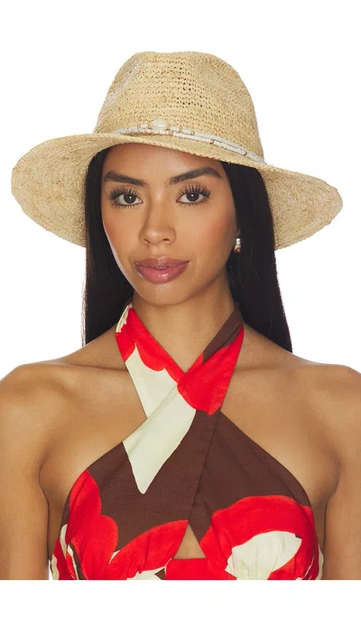 Nikki Beach Arielle Fedora Hat In Gold