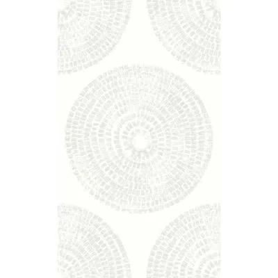 Nikki Chu 18' L X 20.5" W Smooth Peel And Stick Wallpaper Roll In Gray,white