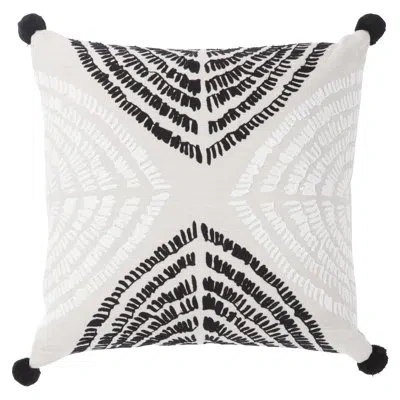Nikki Chu Cosmic Cotton 22" Throw Pillow Cover In Black