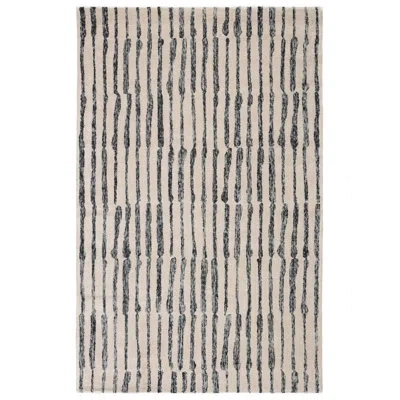 Nikki Chu Jaipur Living Geometric Handmade Tufted Black Area Rug In Black,beige