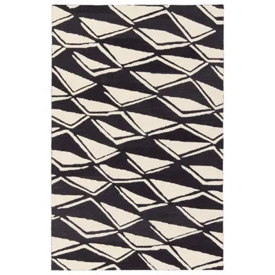 Nikki Chu Vera By  Tufted Tribal Black Area Rug In Black;white