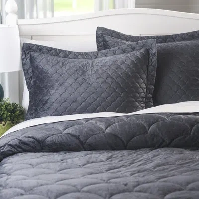 Nikki Chu Vera  Quilted Pillow Sham In Silver