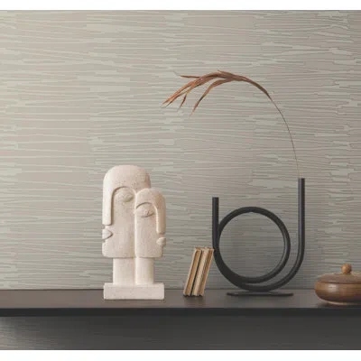 Nikki Chu Water Reed Thatch Wallpaper In Gray