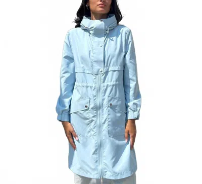 Nikki Jones Long Lightweight Coat In Cloud Blue