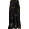 Nikki Lund Alessandra Pleated Midi Skirt In Black