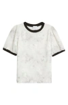 Nikki Lund Beatrice Floral Appliqué T-shirt In Gray