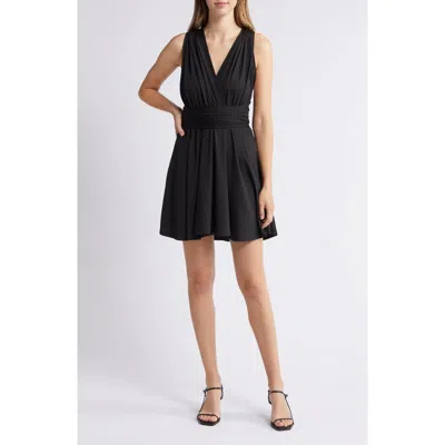 Nikki Lund Belle Cross Back Minidress In Black