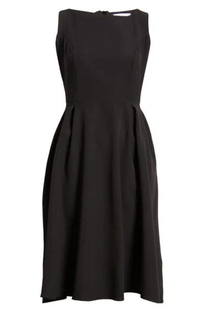 Nikki Lund Clara Bateau Neck Dress In Black