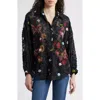 Nikki Lund Emma Embellished Semisheer Button-up Shirt