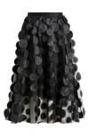 Nikki Lund Kretsa Circle Appliqué Skirt In Black