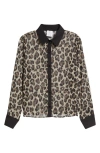 NIKKI LUND NIKKI LUND LEO LEOPARD SPOT BUTTON-UP SHIRT