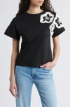 Nikki Lund Liv Flower Appliqué Top