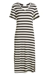 NIKKI LUND LYDIA STRIPE MIDI T-SHIRT DRESS