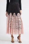 Nikki Lund Madaleine Pleated Lace Skirt