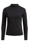 Nikki Lund Melody Funnel Neck Top In Black