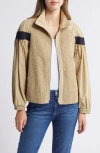 Nikki Lund Missy Water Repellent Smocked Jacket In Khaki