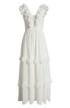 NIKKI LUND NIKKI LUND MORGAN RUFFLE TRIM MAXI DRESS