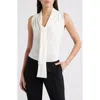 Nikki Lund Rani Ruched Tie Neck Sleeveless Top