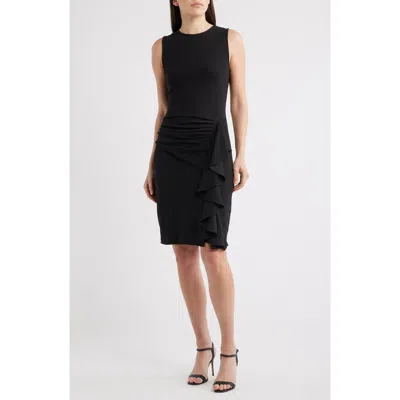 Nikki Lund Theodora Ruffle Sleeveless Dress In Black
