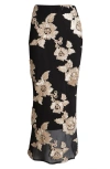 Nikki Lund Vivica Floral Soutache Skirt In Black