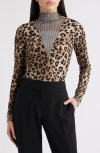 Nikki Lund Zoe Embellished Mesh Yoke Top