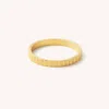 Nikki Smith Designs Dylan Ridged Band Ring In Gold In Gold