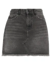 Nikkie Woman Denim Skirt Steel Grey Size 8 Cotton In Grey