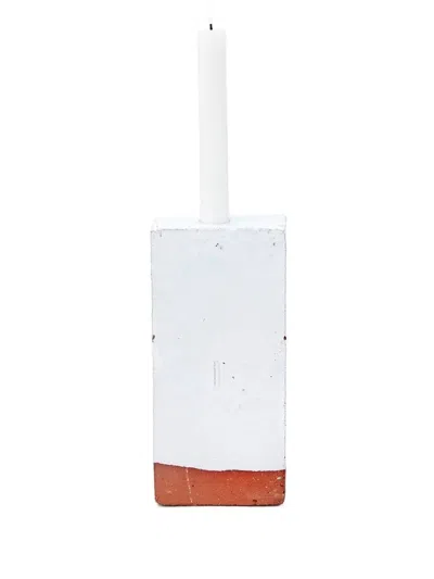 Niko June A Single Brick Candle In White