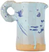 Niko June Blue Ceramic Studio Pitcher In Light Blue Multi