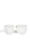 Niko June Kantine Embossed Porcelain Espresso Cups