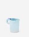 Niko June Studio Paint-splatter Ceramic Pitcher In Blue