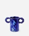 Niko June Studio Ceramic Vase In Blue
