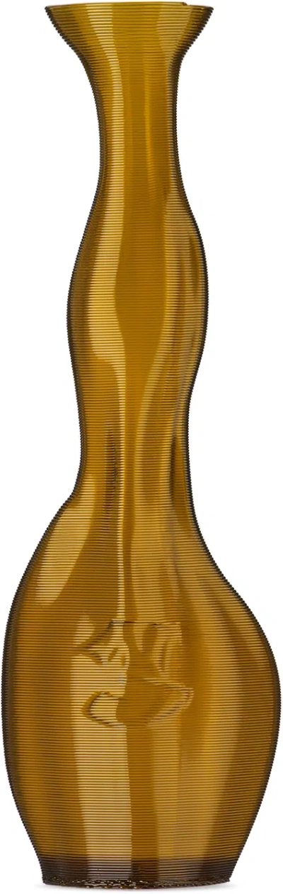 Niko June Yellow 'las Projects' Vase In Amber