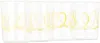 Niko June Yellow Soft Serve Drinking Glass Set, 4 Pcs In Yellow Swirl