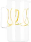 Niko June Yellow Soft Serve Pitcher In Yellow Swirl
