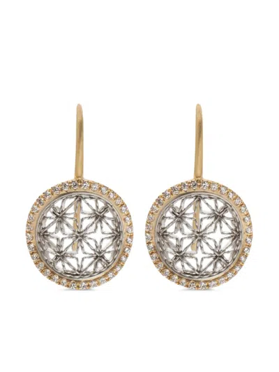 Nikolle Radi 18kt Yellow Gold Round Diamond Earrings
